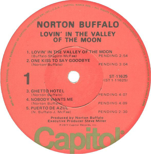 Norton Buffalo : Lovin' In The Valley Of The Moon (LP, Album, Los)