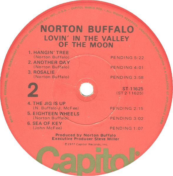 Norton Buffalo : Lovin' In The Valley Of The Moon (LP, Album, Los)