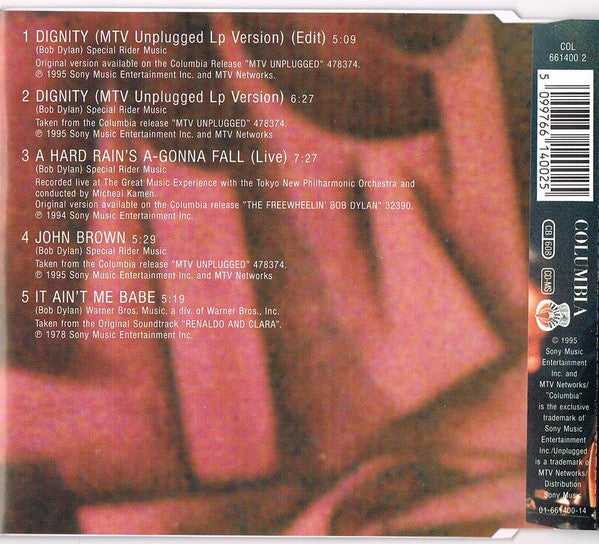 Bob Dylan : Dignity (MTV Unplugged) (CD, Maxi)