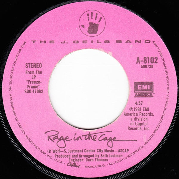 The J. Geils Band : Centerfold (7", Single, Win)