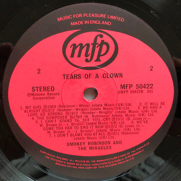 The Miracles : The Tears Of A Clown (LP, Comp)