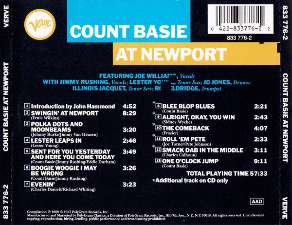Count Basie : At Newport (CD, Album, RE, RM)