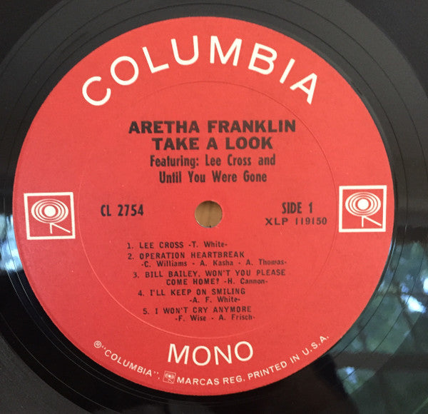 Aretha Franklin : Take A Look (LP, Album, Comp, Mono)