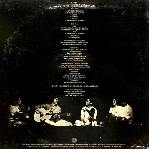 Shakti (2) With John McLaughlin : A Handful Of Beauty (LP, Album, San)