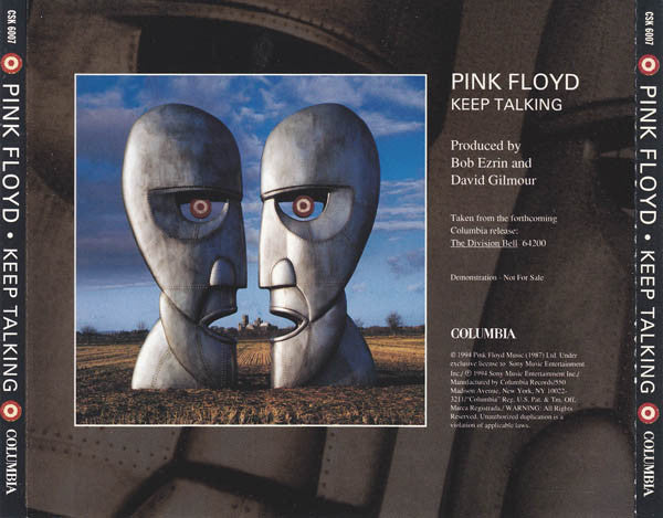 Pink Floyd : Keep Talking (CD, Single, Promo)