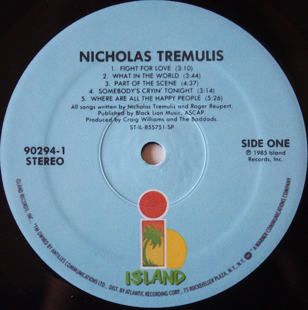 Nicholas Tremulis : Nicholas Tremulis (LP, Album)