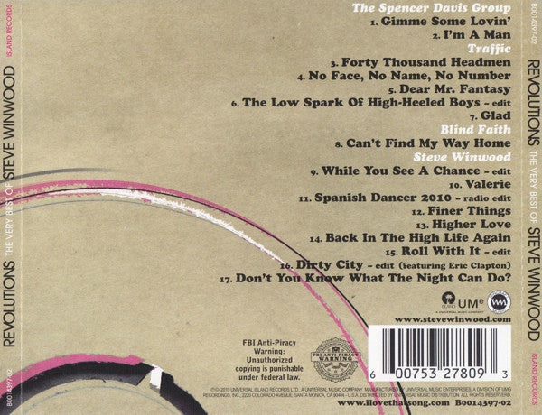 Steve Winwood : Revolutions: The Very Best Of Steve Winwood (CD, Comp, RM)