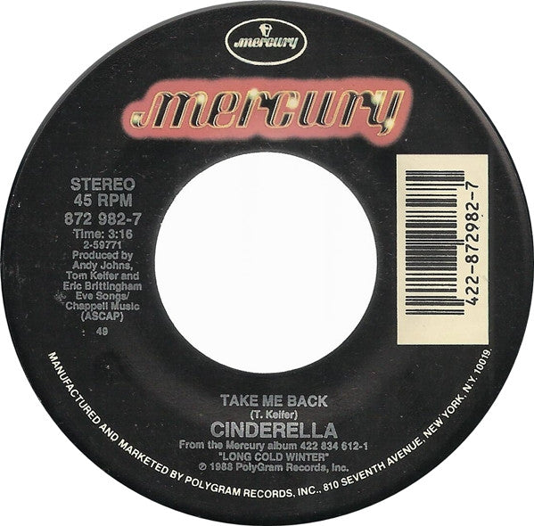 Cinderella (3) : Coming Home (7", Single, 49 )