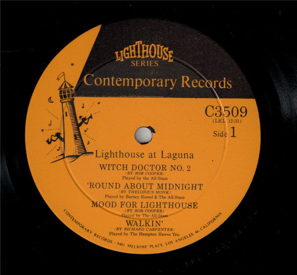 Howard Rumsey's Lighthouse All-Stars ✳ Barney Kessel ✳ Hampton Hawes Trio With Shelly Manne : Lighthouse At Laguna (LP, Album)