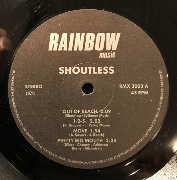The Shoutless : Out Of Reach (12", EP)
