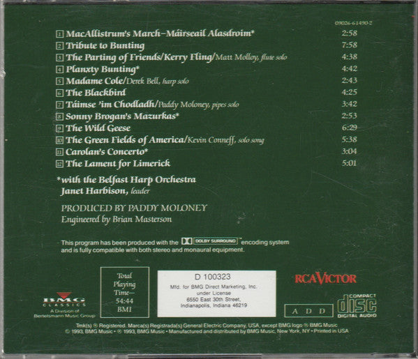 The Chieftains With The Belfast Harp Orchestra : The Celtic Harp: A Tribute To Edward Bunting (CD, Album, Club)