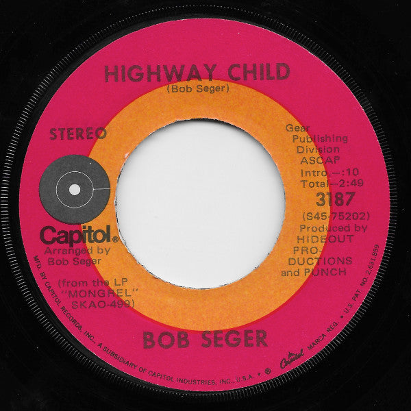 Bob Seger : Lookin' Back (7", Single, Jac)
