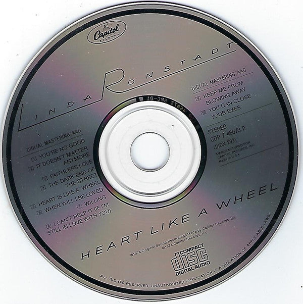 Linda Ronstadt : Heart Like A Wheel (CD, Album)