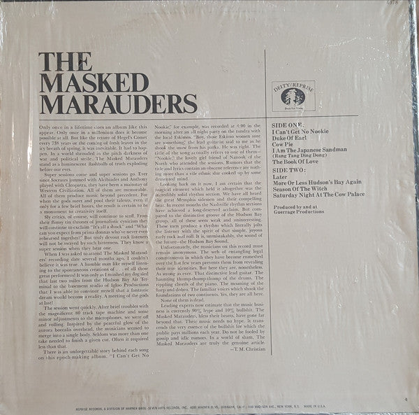 The Masked Marauders : The Masked Marauders (LP, Album, Ter)