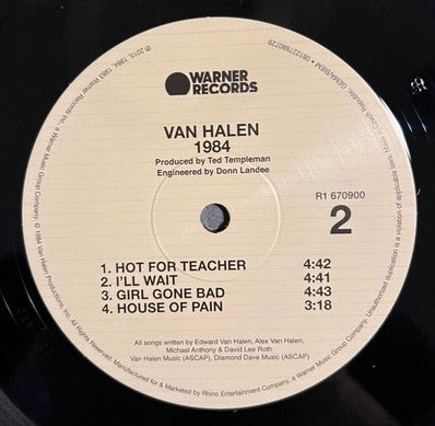 Van Halen : 1984 (LP, Album, RE, RM)