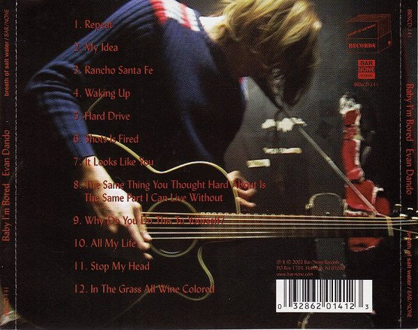 Evan Dando : Baby I'm Bored (CD, Album)
