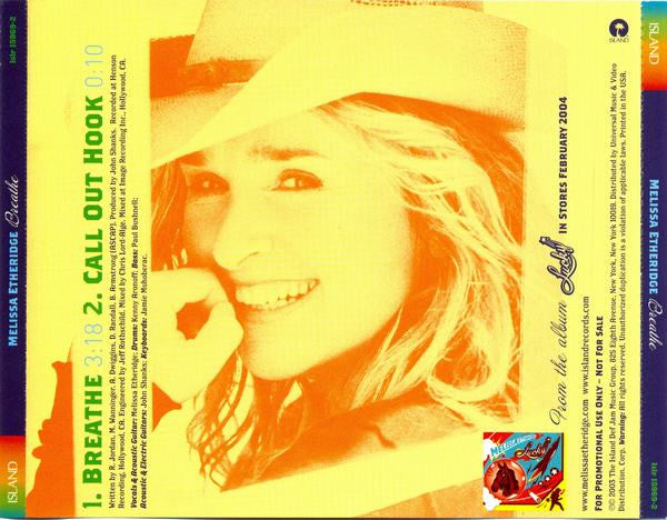 Melissa Etheridge : Breathe (CD, Single, Promo)