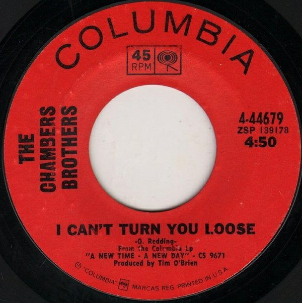 The Chambers Brothers : I Can't Turn You Loose  (7", Single, Mono, Styrene, Ter)