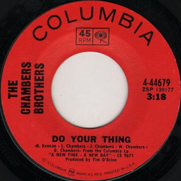 The Chambers Brothers : I Can't Turn You Loose  (7", Single, Mono, Styrene, Ter)