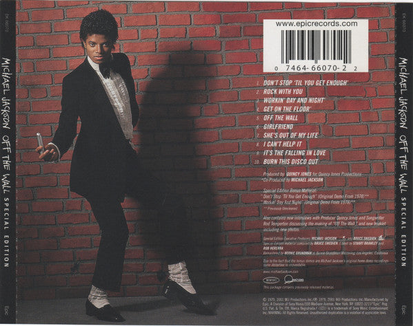 Michael Jackson : Off The Wall (CD, Album, RE, RM, S/Edition, Sli)