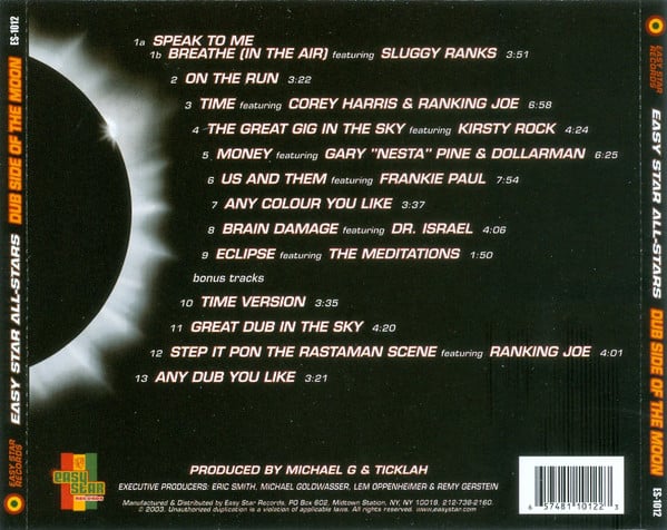 Easy Star All-Stars : Dub Side Of The Moon (CD, Album)