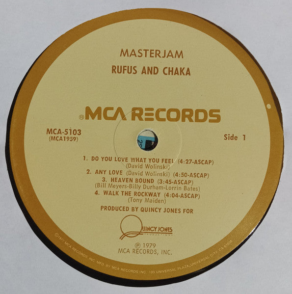Rufus & Chaka* : Masterjam (LP, Album, Pin)