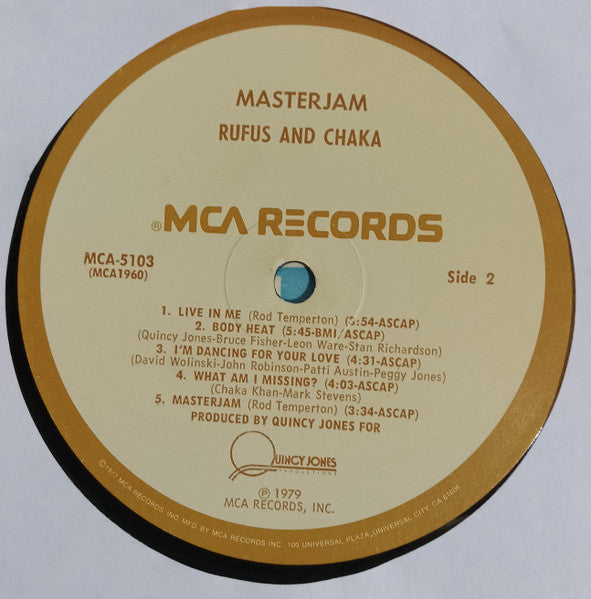 Rufus & Chaka* : Masterjam (LP, Album, Pin)