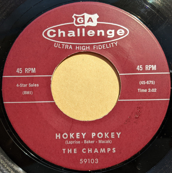 The Champs : Hokey Pokey  /  Jumping Bean (7", Single)