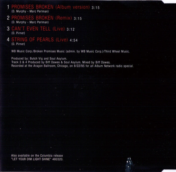 Soul Asylum (2) : Promises Broken (CD, Single)