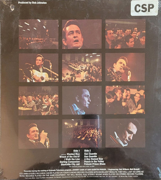 Johnny Cash : Johnny Cash At San Quentin (LP, Album, RE)