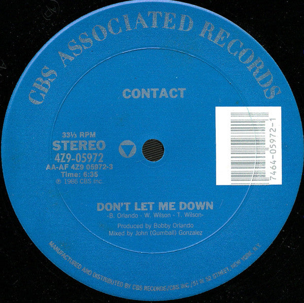 Contact (19) : Don't Let Me Down (12")