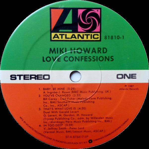 Miki Howard : Love Confessions (LP, Album, SP )