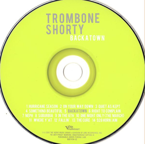 Trombone Shorty : Backatown (CD, Album)