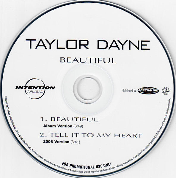 Taylor Dayne : Beautiful (CD, Single, Promo)