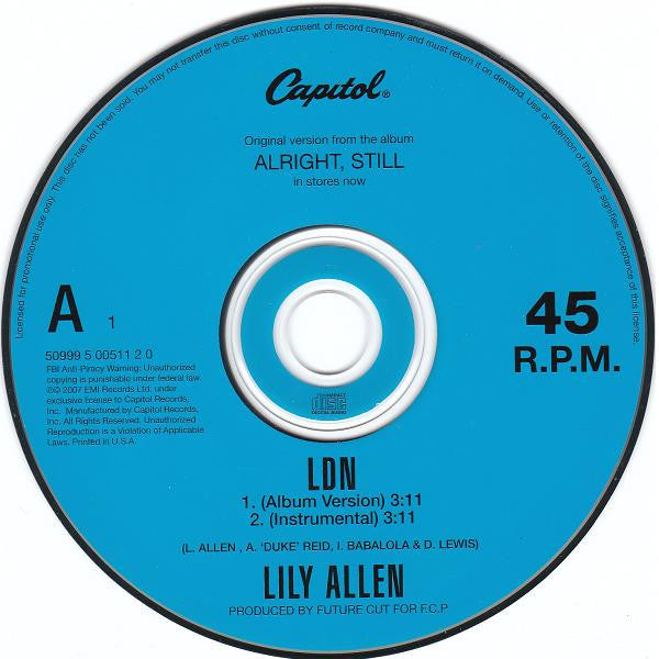 Lily Allen : LDN (CD, Single, Promo)