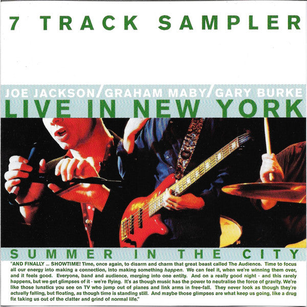 Joe Jackson / Graham Maby / Gary Burke : Summer In The City - Live In New York (7 Track Sampler) (CD, Promo, Smplr)