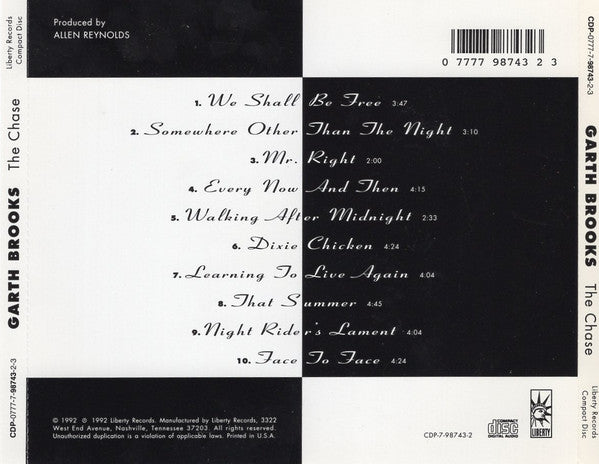 Garth Brooks : The Chase (CD, Album, EMI)