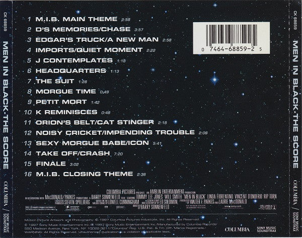 Danny Elfman : Men In Black - The Score (CD, Album)