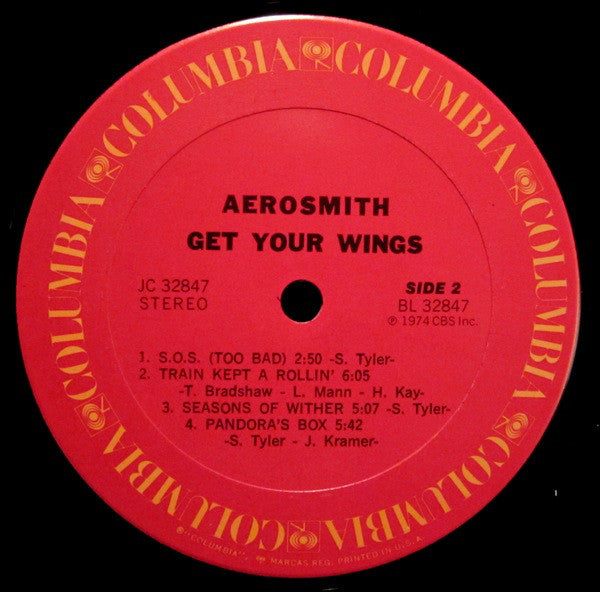Aerosmith : Get Your Wings (LP, Album, RE)