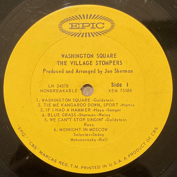 The Village Stompers : The Original Washington Square (LP, Album, Mono, Ter)