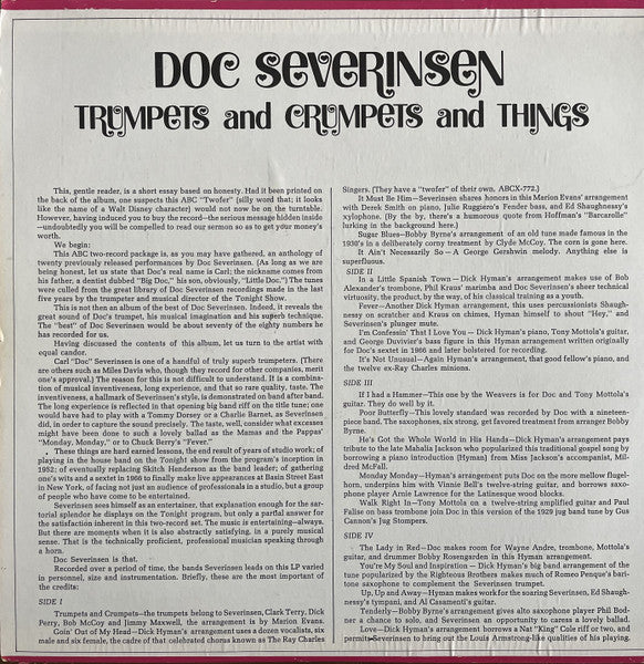 Doc Severinsen : Trumpets And Crumpets And Things (2xLP, Album, Comp, Gat)
