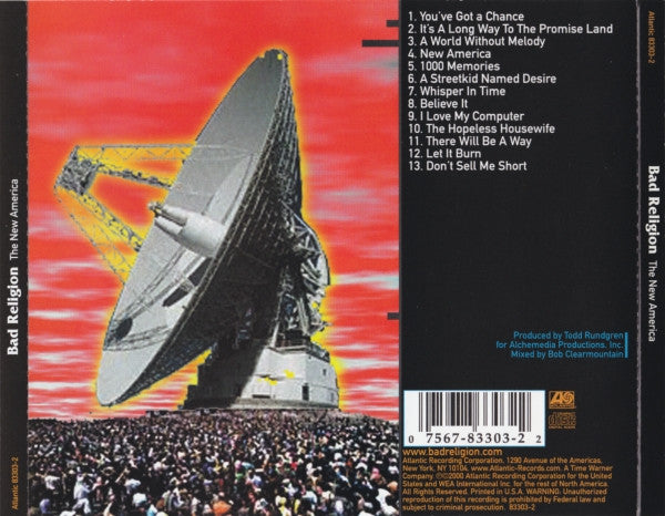 Bad Religion : The New America (CD, Album)
