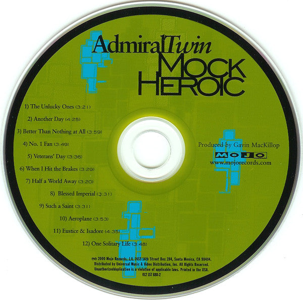 Admiral Twin : Mock Heroic (CD, Album)