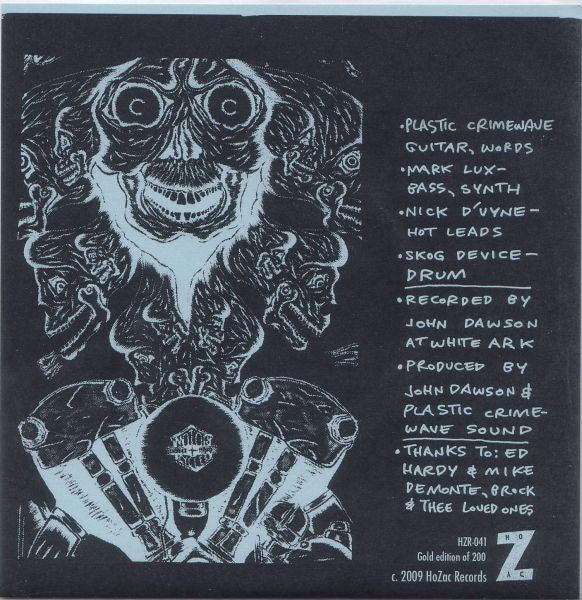 Plastic Crimewave Sound : Shockwave Rider b/w Bad Politics (7", Single, Ltd, Gol)