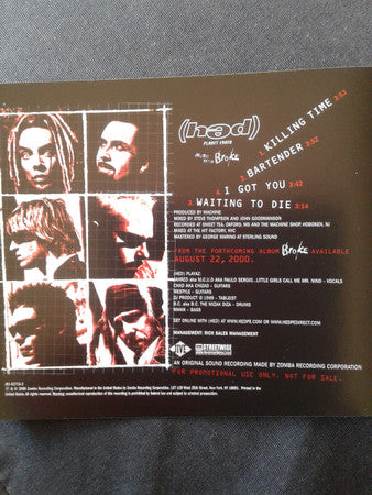 (Hed) P. E. : Music From Broke (CD, Single, Promo)