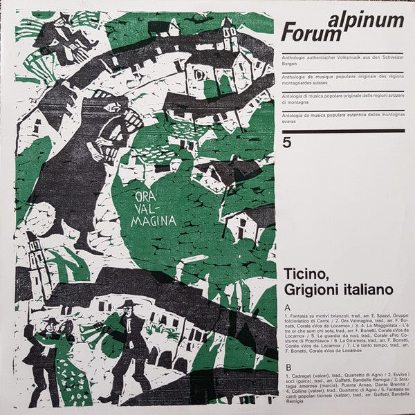 Various : Ticino, Grigioni Italiano (10", Mono)