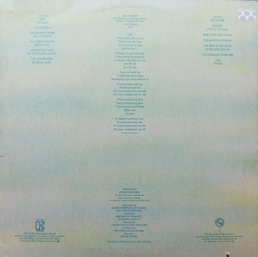 John Klemmer : Solo Saxophone II - Life (LP, Album)