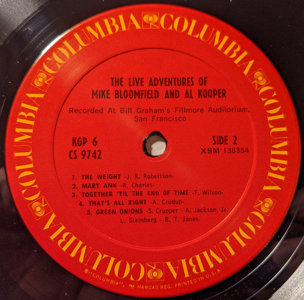 Mike Bloomfield & Al Kooper : The Live Adventures Of Mike Bloomfield And Al Kooper (2xLP, Album, RP)