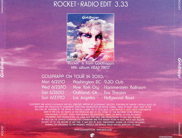 Goldfrapp : Rocket (CD, Single, Promo)