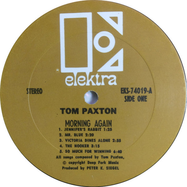 Tom Paxton : Morning Again (LP, Album, Ter)